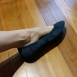 Vintage blue suede flats